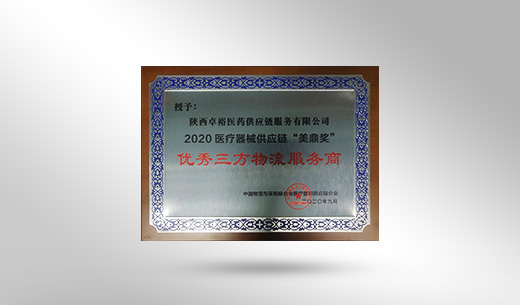 2020医疗器械供应链“美鼎奖” - 优秀三方物流服务商